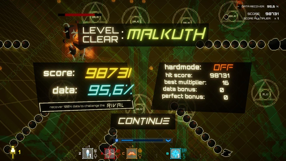 Level Clear screen