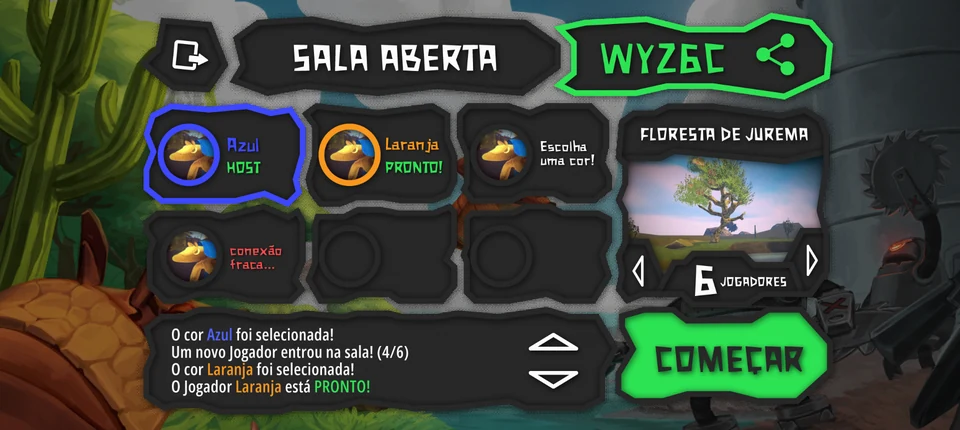 Lobby screen